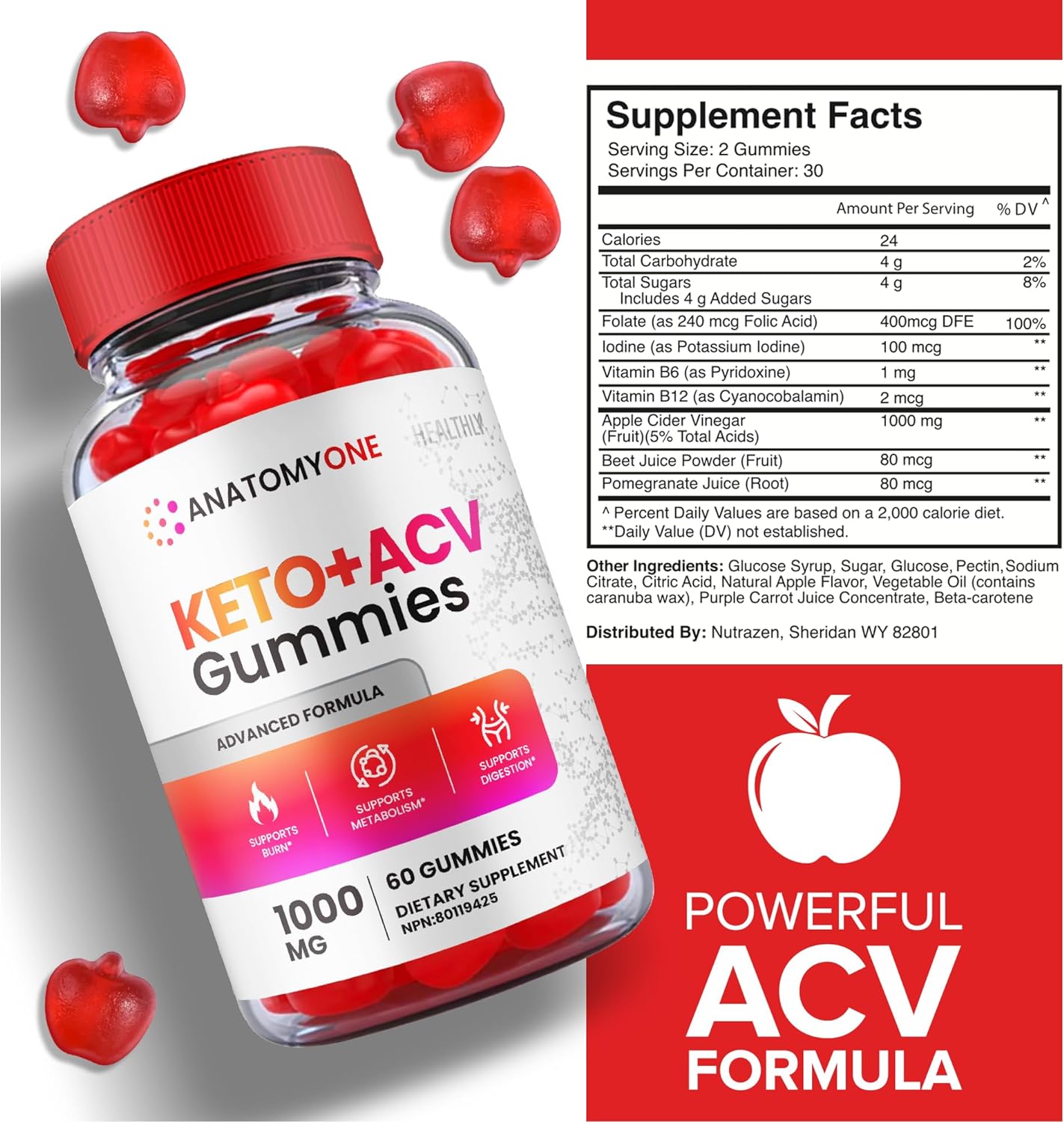 Anatomy One Keto ACV Gummies