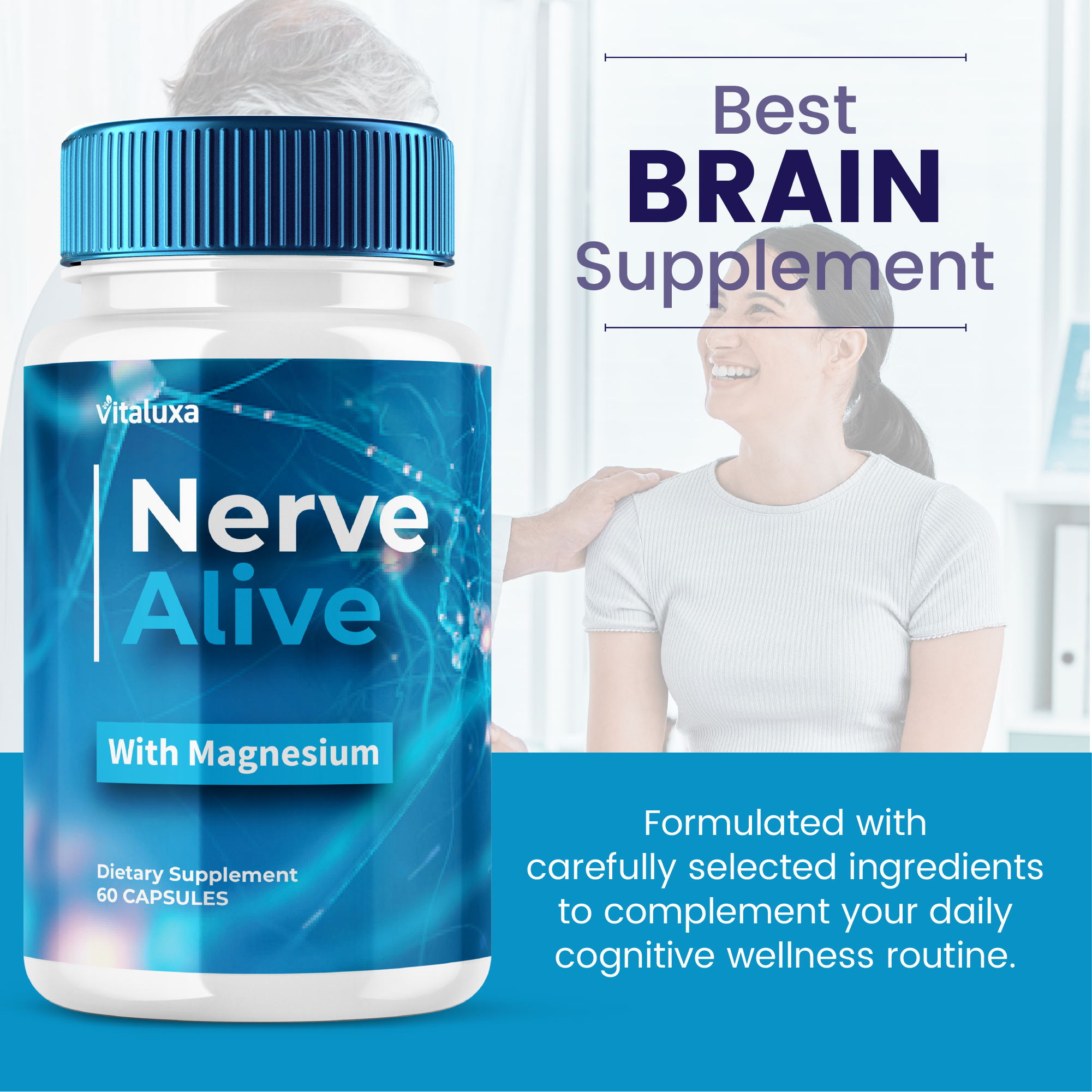 Nerve Alive Capsules, Nerve Alive Brain Supplement Pills for Neuropathy, NerveAlive Nerve Pain Support Advanced Formula Maximum Strength