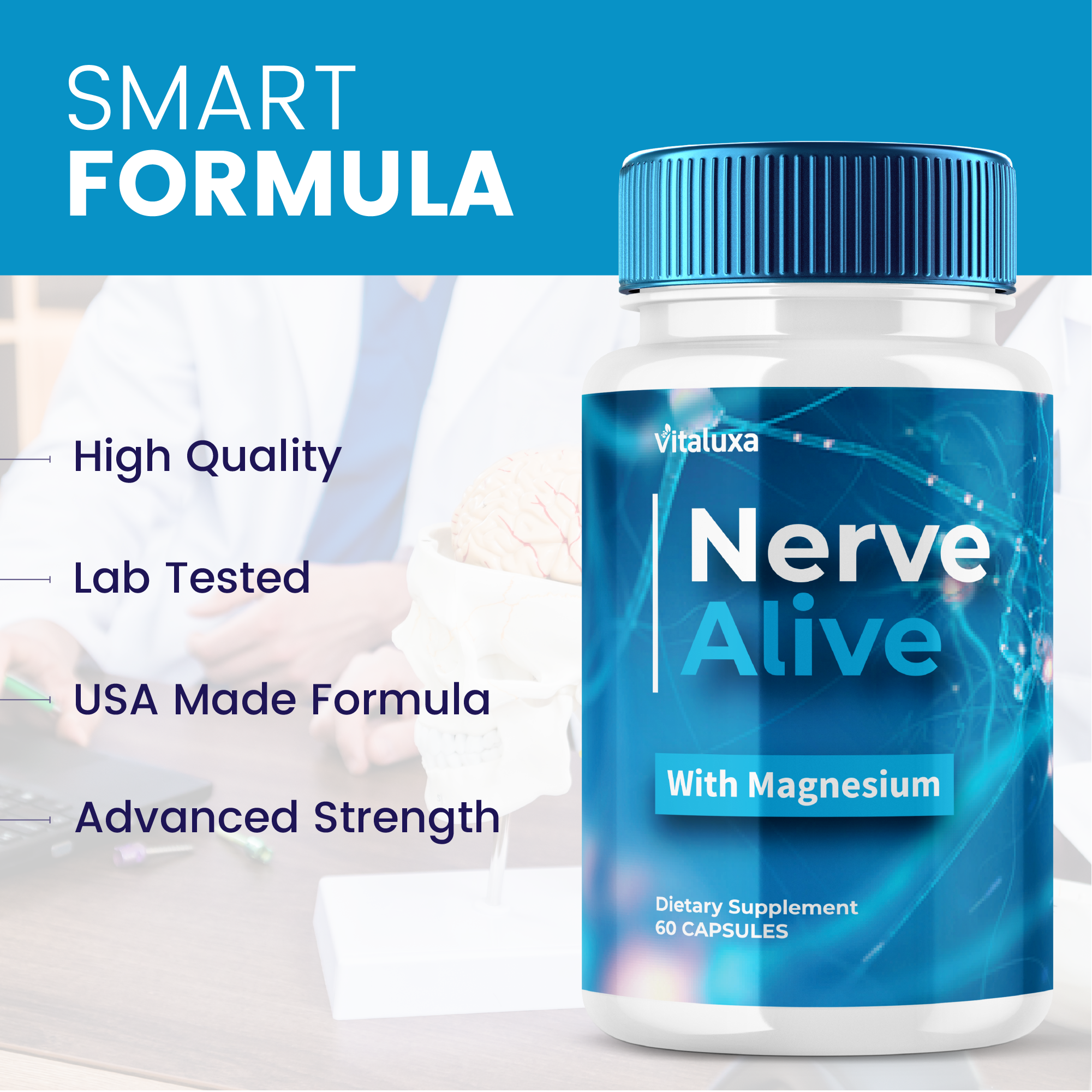 Nerve Alive Capsules, Nerve Alive Brain Supplement Pills for Neuropathy, NerveAlive Nerve Pain Support Advanced Formula Maximum Strength