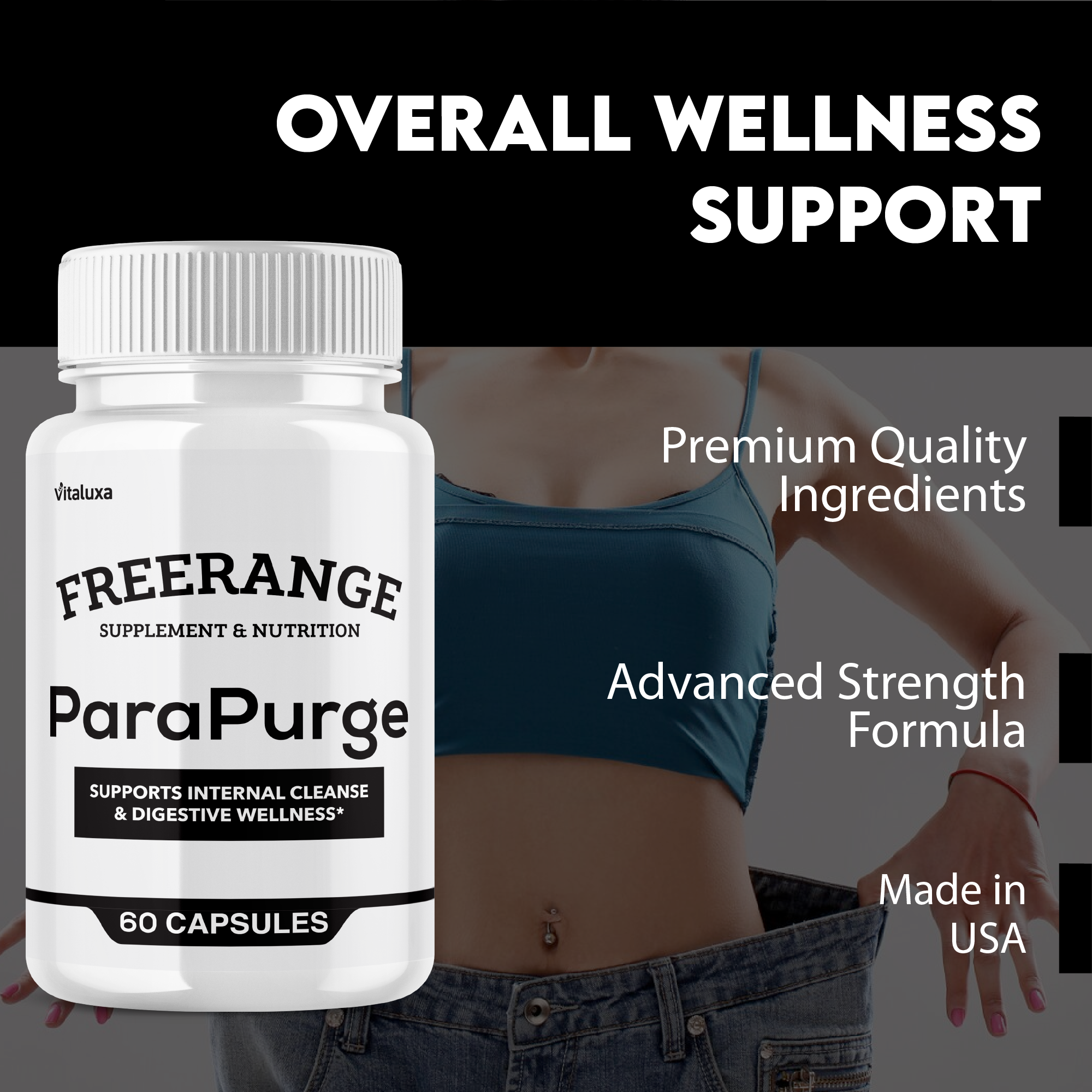 Freerange ParaPurge Capsules, Free Range Parapurge Gut Support Supplement Advanced Maximum Strength